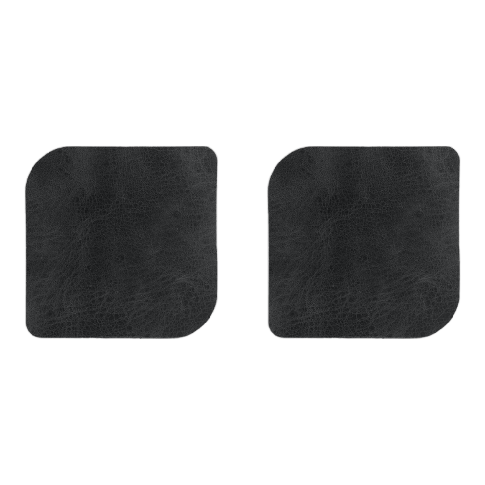 Antrasit Hakiki Deri Bardak Altlığı – 4’lü Kare set